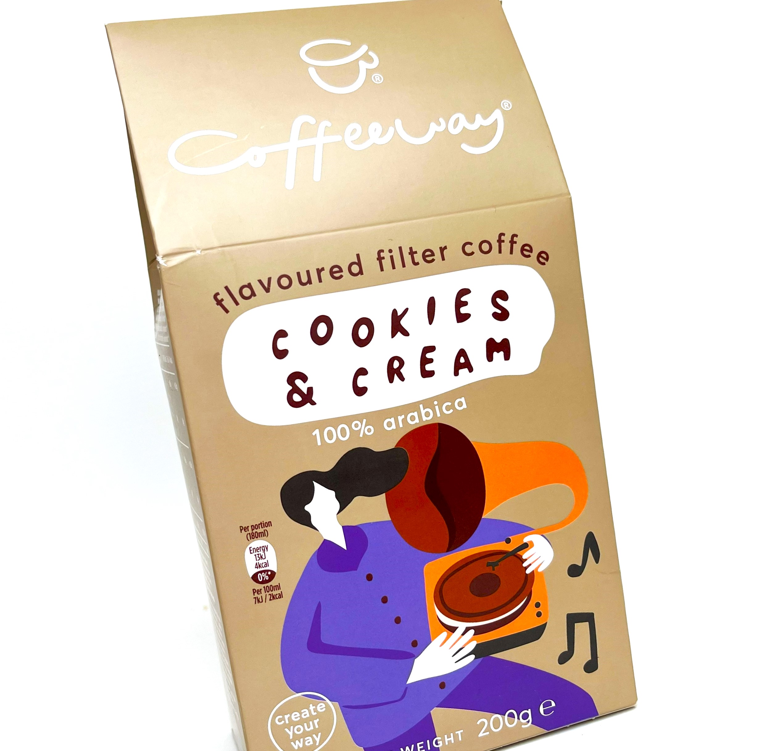 Coffeeway Cookies & Cream | Beanies Barista | Filterkaffee 100% Arabica | 200g für 25 Tassen Genuss