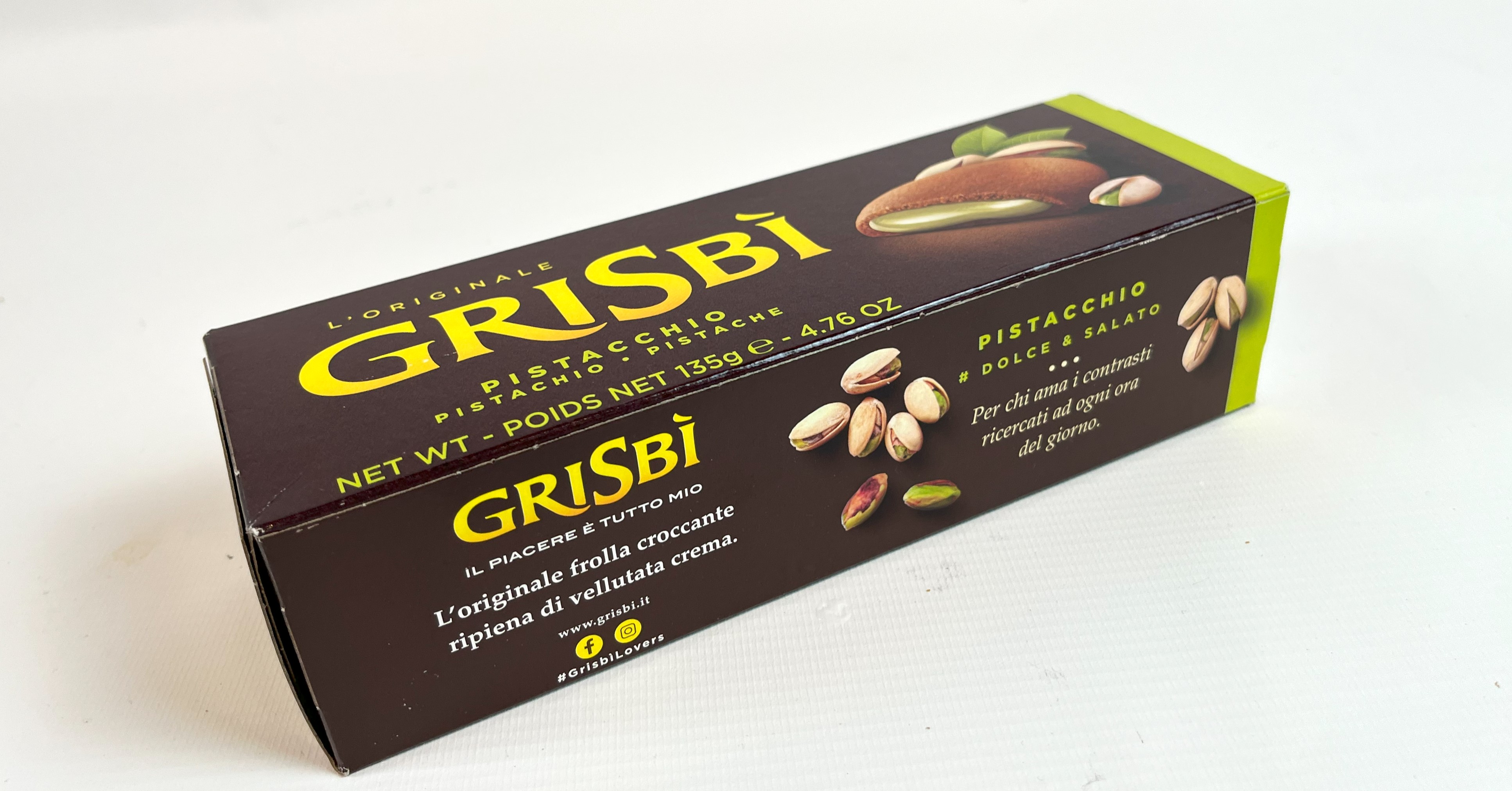 L'Originale Grisbi Pistacchio| Vicenzi | Kekse mit Pistaziencreme Füllung | Bisquit |135 g