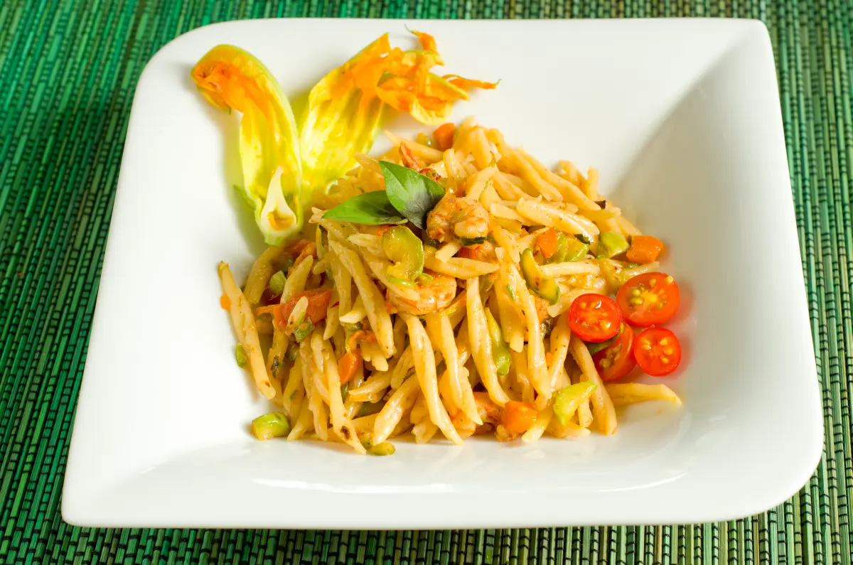Trofie_Pasta_Garnele_Zucchinibluete Trofie_Pasta_Garnele_Zucchinibluete