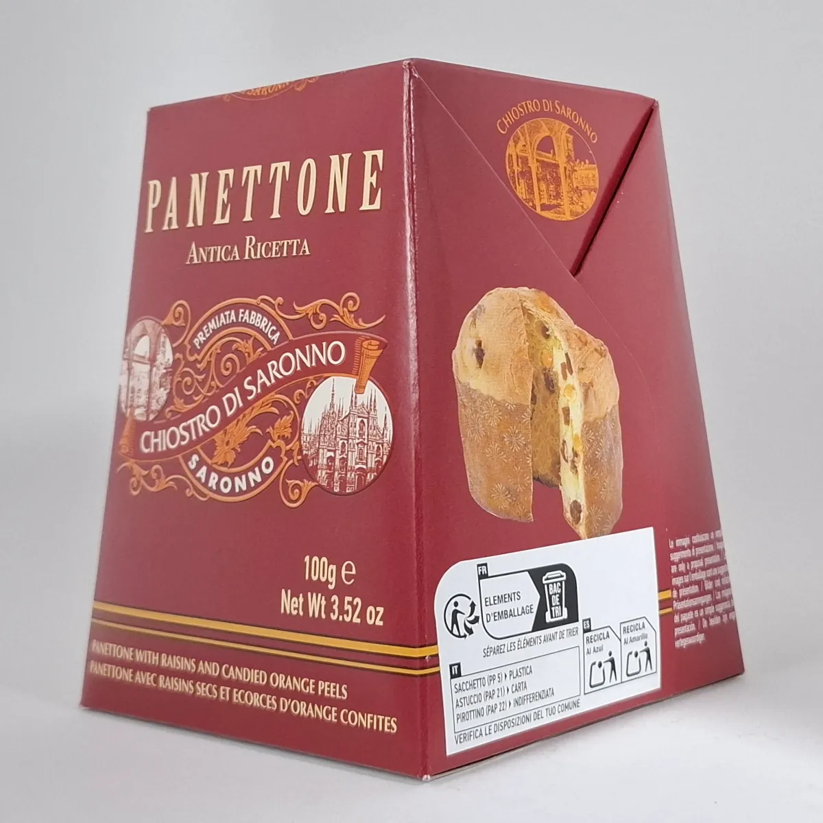 Panettone Antica Ricetta | Lazzaroni | mit Rosinen und kandierten Orangenschalen | 100g Panettone Antica Ricetta | Lazzaroni | mit Rosinen und kandierten Orangenschalen | 100g