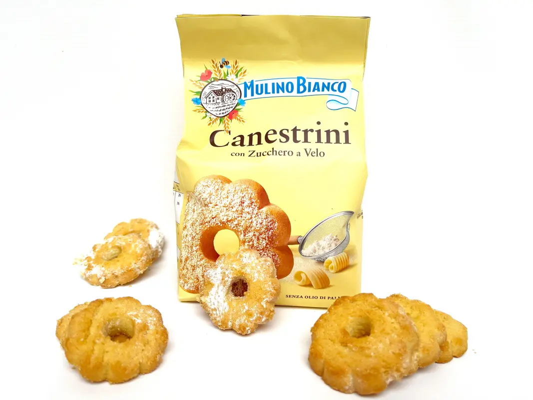 Canestrini | Mulino Bianco | Biscuit Kekse mit Puderzucker | 200 g
