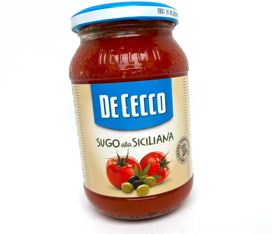 Tomatensauce Sugo alla Siciliana mit Oliven | De Cecco | 400ml Tomatensauce Sugo alla Siciliana mit Oliven | De Cecco | 400ml