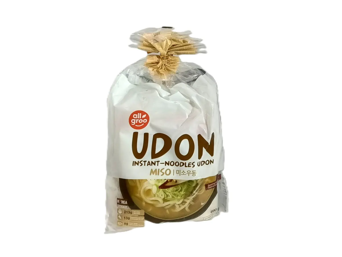 Udon Instant Nudeln | Miso | allgroo | 690 g | 3 Portionen Udon Instant Nudeln | Miso | allgroo | 690 g | 3 Portionen