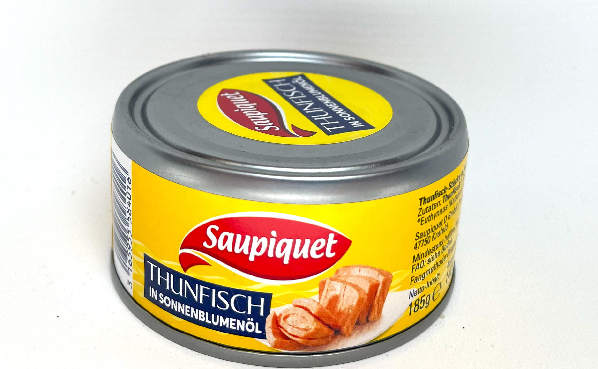 Thunfischstücke in Sonnenblumenöl | Saupiquet | 185 g Dose | 140g Abtropfgewicht 