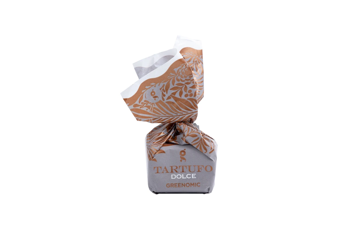 Tartufo Dolce Neri | Greenomic | Schokoladen Trüffelpraline mit Piemonteser Haselnüssen | 14g