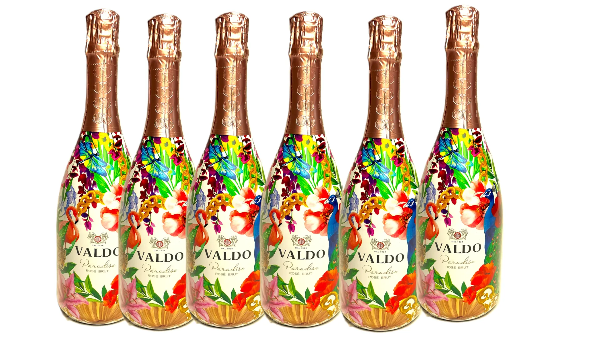 Valdo Paradise Rosé Brut | Italien| Vino Spumante | 0,75l | vol. 11,5 % | Sechserpack-Set