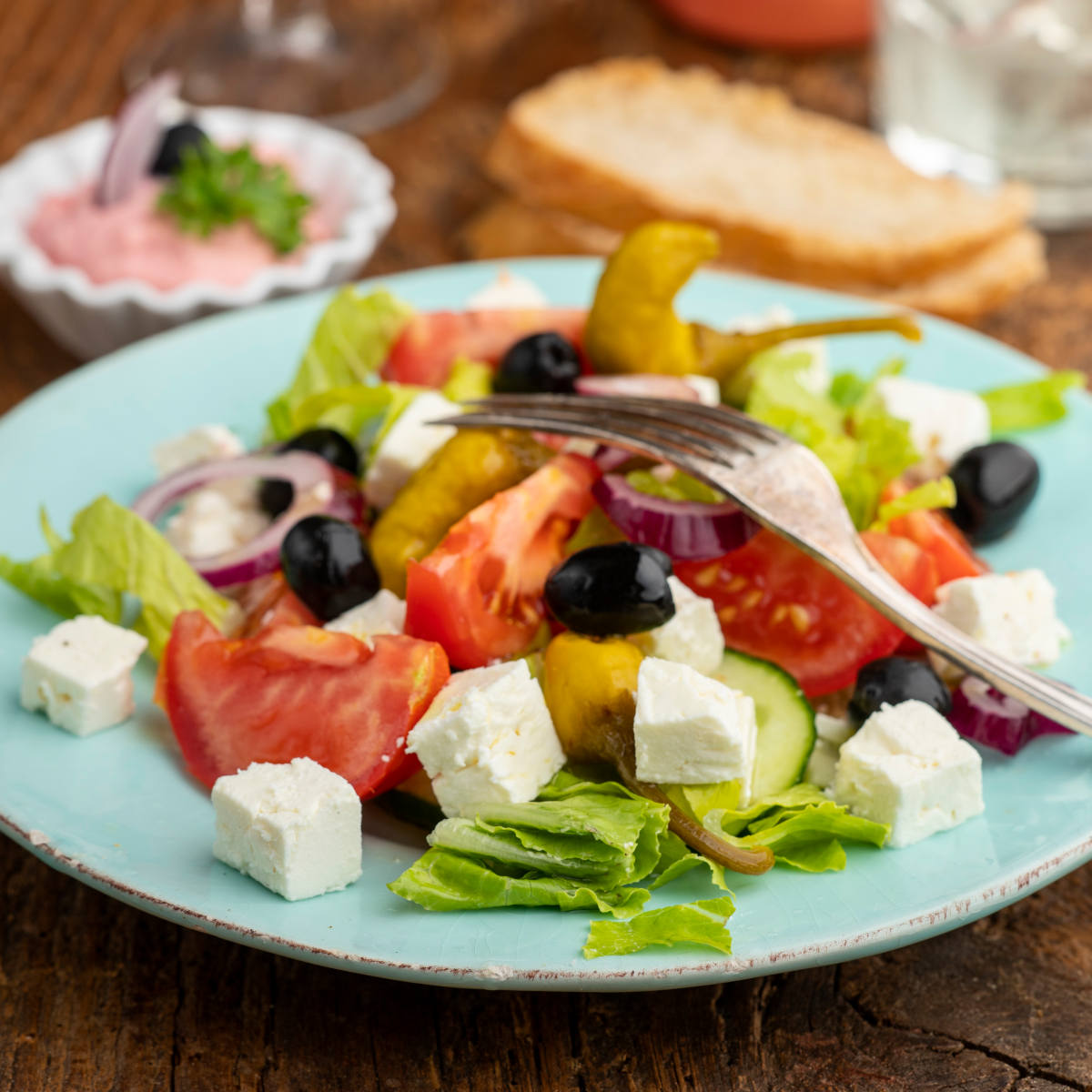 Bauernsalat mit grünen Pfefferschoten