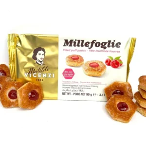 Blätterteiggebäck mit Himbeer