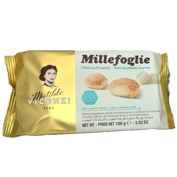 Blätterteiggebäck mit Michcremefüllung