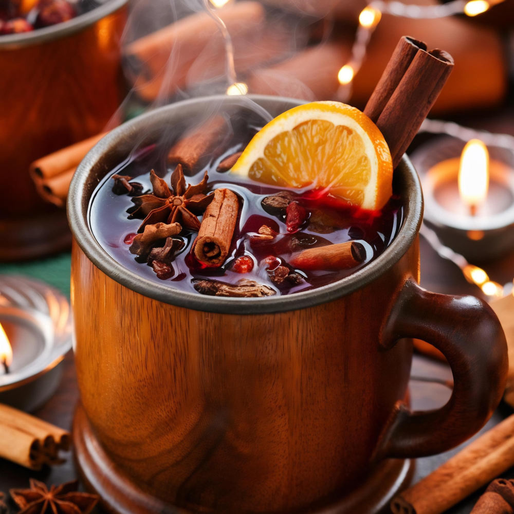 Deutsch auch als Glühwein oder Gewürzwein bekannt