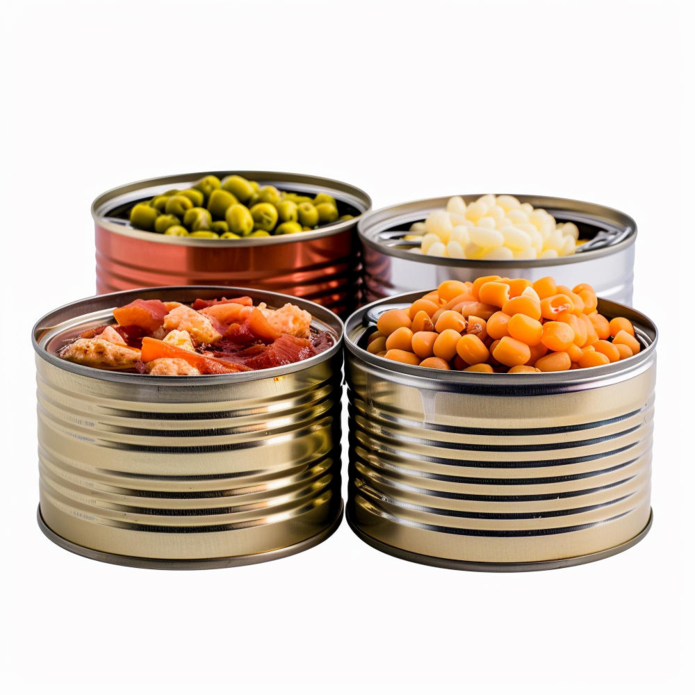 Dose Konserven auf einem durchsichtigen weißen Hintergrund