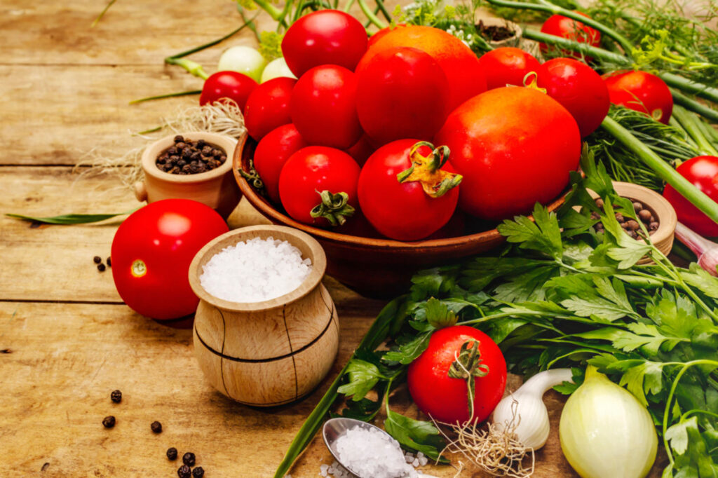 Konzept zum Einlegen von Gemüse