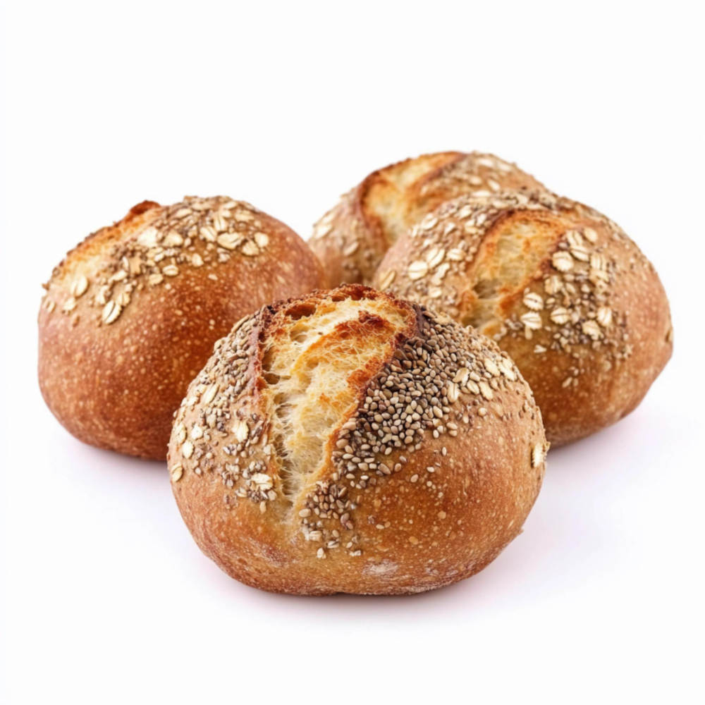 Frisch gebackene Rollen mit Hafertoppen