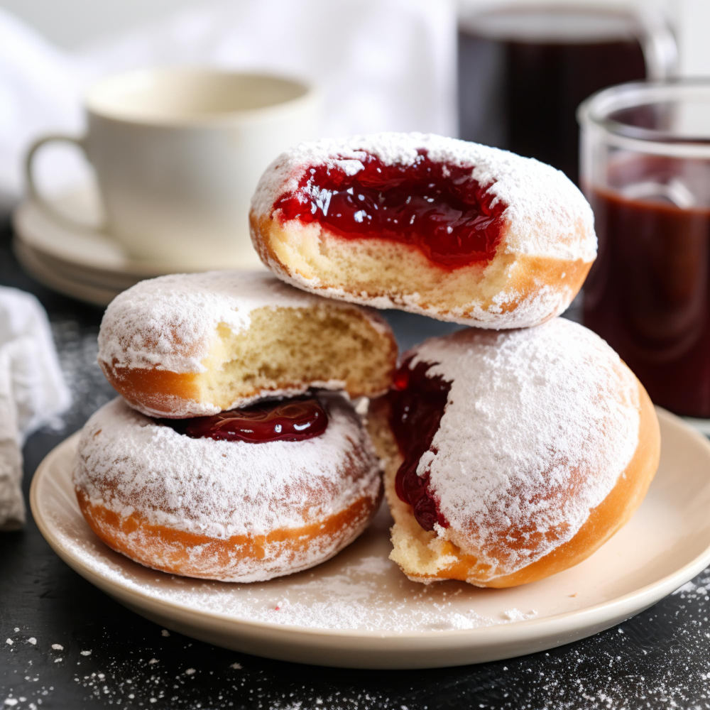 Krapfen gefüllt mit Marmelade