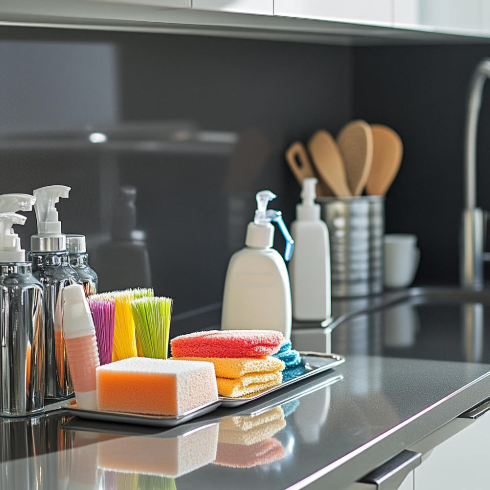Reinigungsset in der Küche