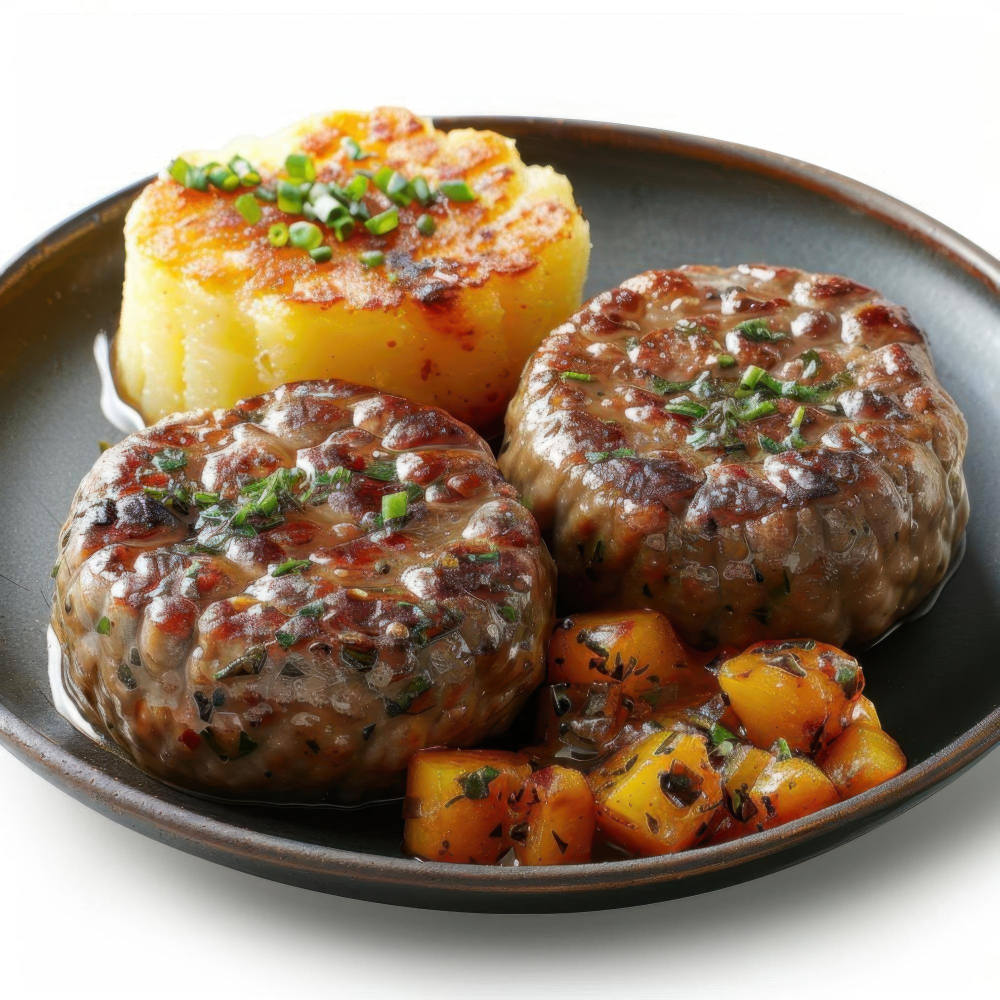 schottischen Haggis mit neeps und tatties