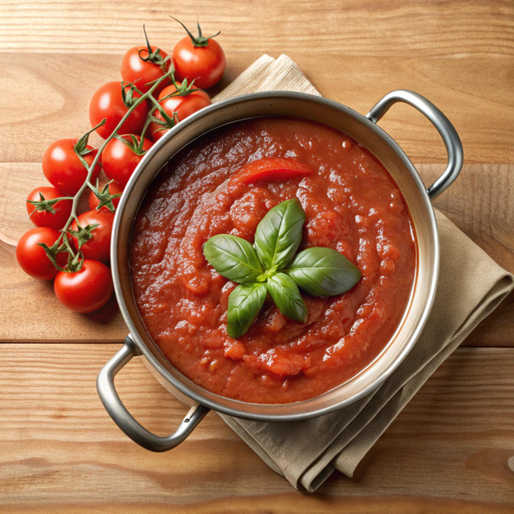 Tomatenpaste ist frisch und schmackhaft