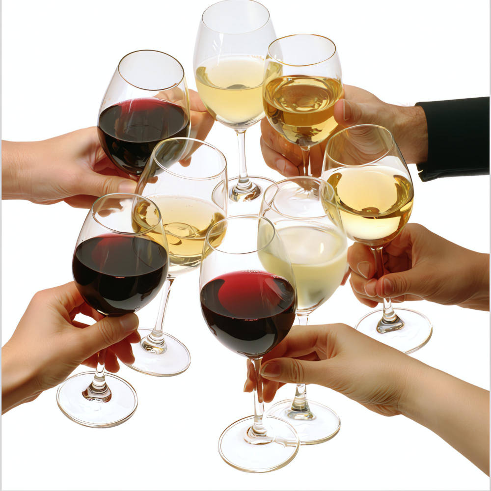 Zwei Gläser Wein oder Champagner